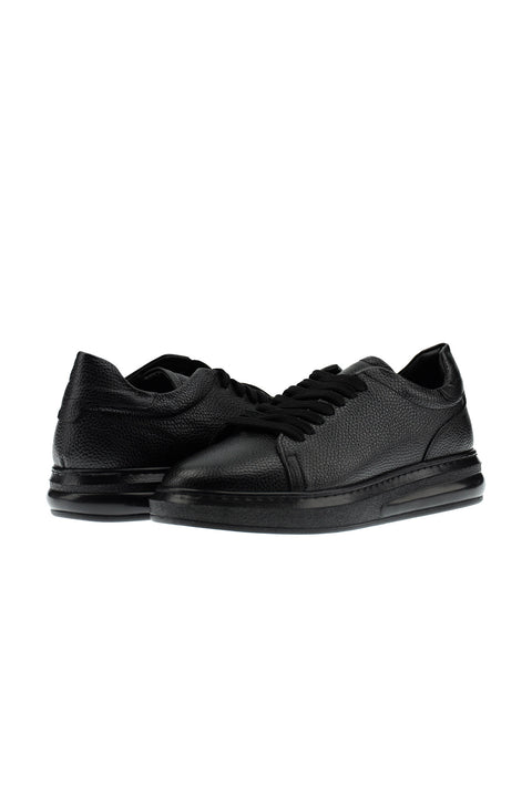 Black 4 Seasons Leather Sneaker Shoes