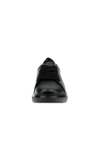  Siyah 4 Mevsim Sneaker Deri Ayakkabı
