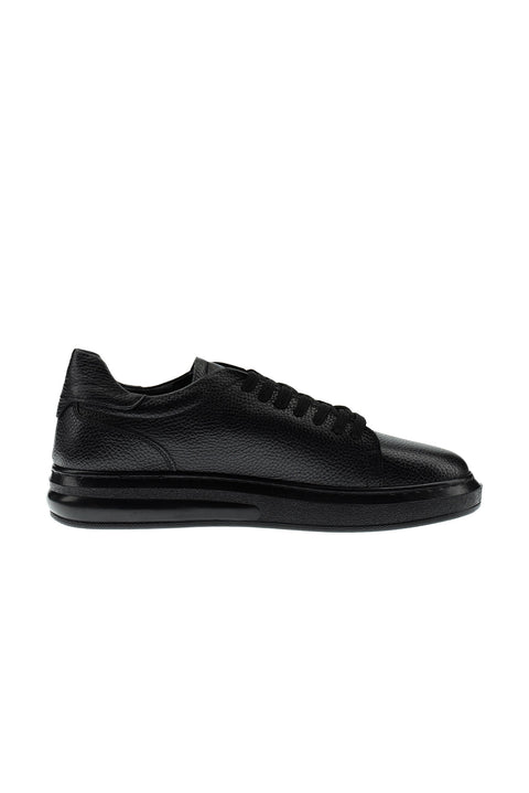 Black 4 Seasons Leather Sneaker Shoes