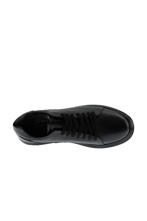 Black 4 Seasons Leather Sneaker Shoes
