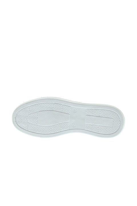 Beyaz 4 Mevsim Sneaker Deri Ayakkabı