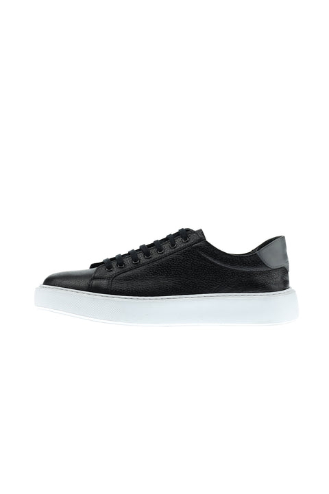 Siyah Sneaker Deri Ayakkabı