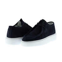 Medium Navy Blue Nubuck Leather Sneaker