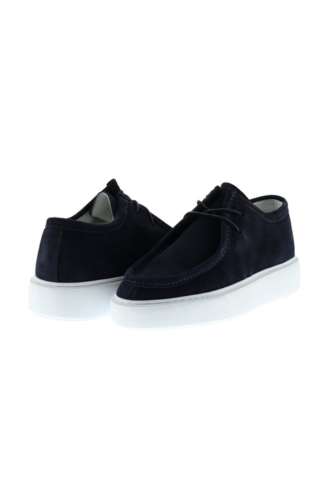 Medium Navy Blue Nubuck Leather Sneaker