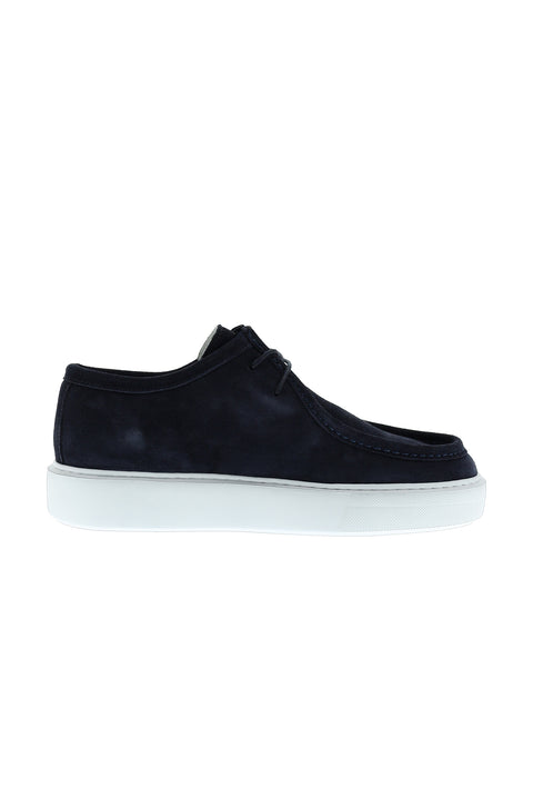Medium Navy Blue Nubuck Leather Sneaker