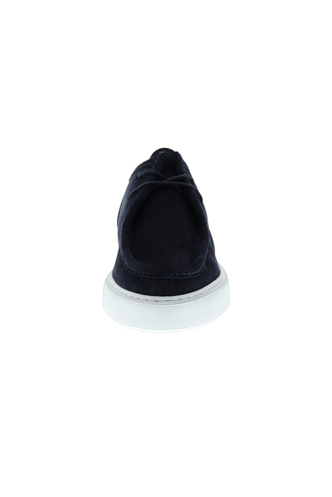 Medium Navy Blue Nubuck Leather Sneaker
