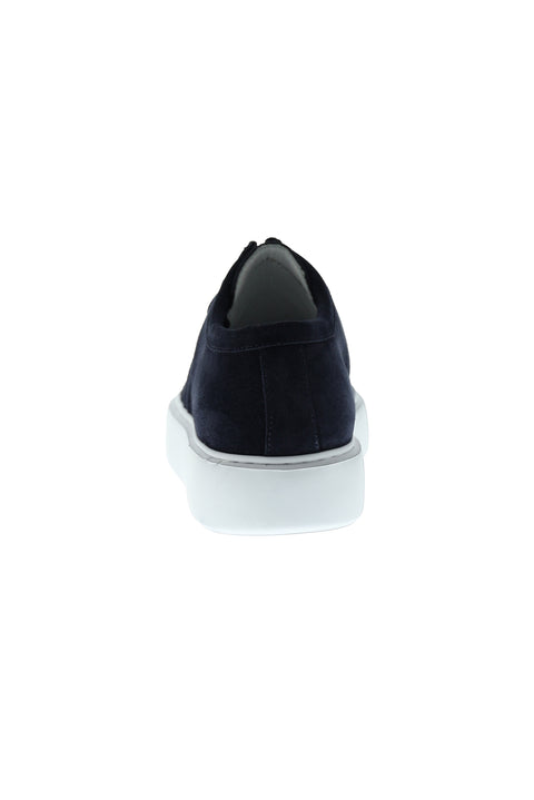 Medium Navy Blue Nubuck Leather Sneaker