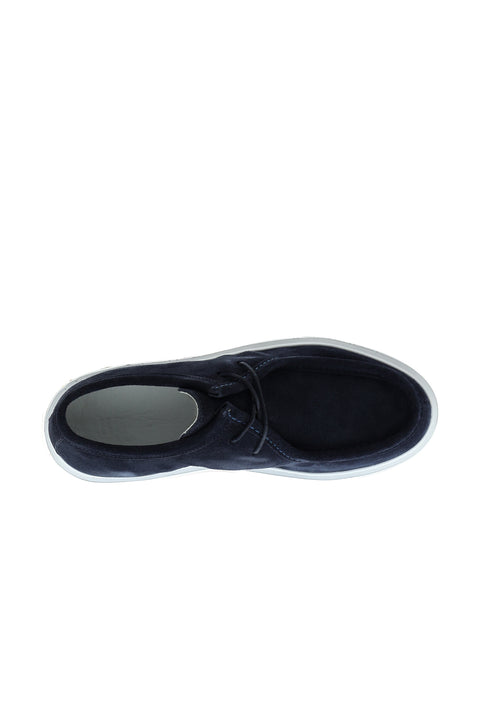 Medium Navy Blue Nubuck Leather Sneaker