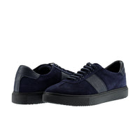 Dark Navy Leather Sneakers