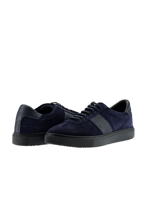 Dark Navy Leather Sneakers