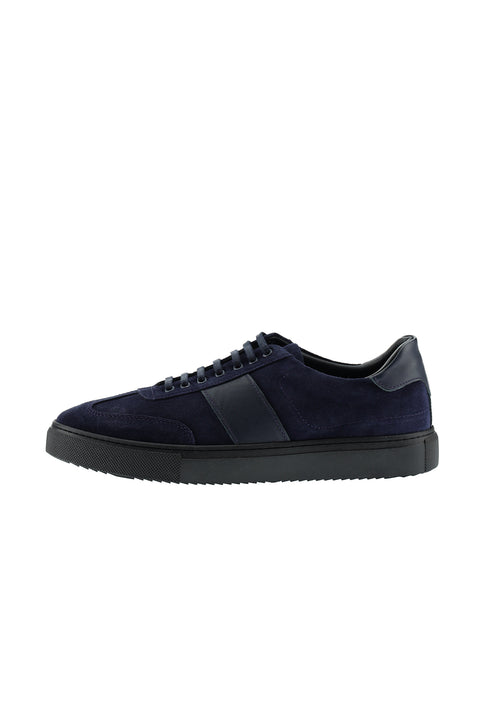 Dark Navy Leather Sneakers