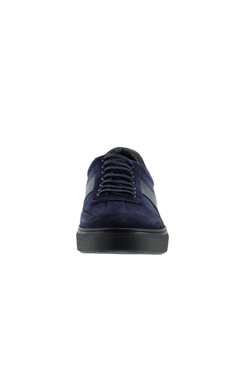Dark Navy Leather Sneakers