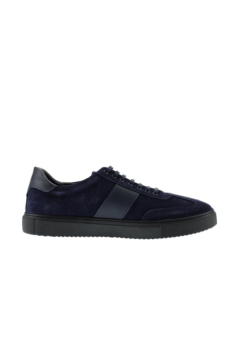 Dark Navy Leather Sneakers