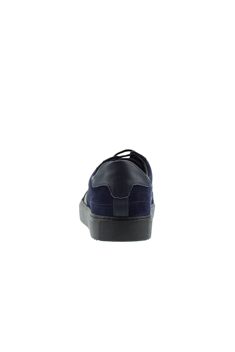 Dark Navy Leather Sneakers