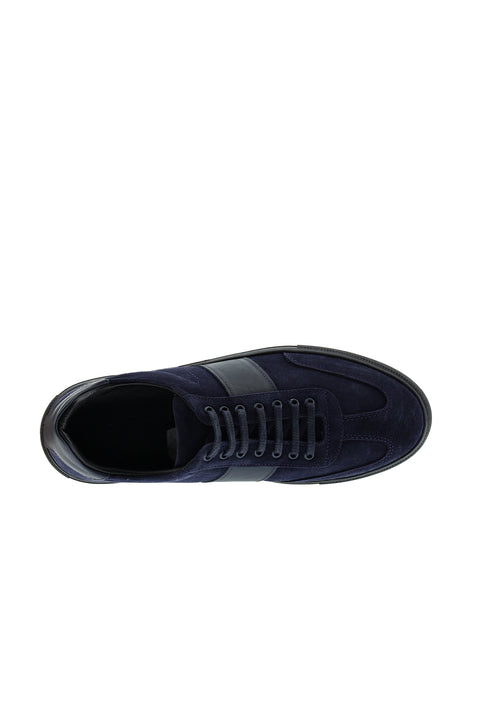 Dark Navy Leather Sneakers