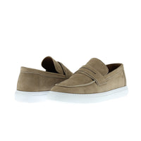 Medium Beige Casual Loafer Nubuck Leather Shoes