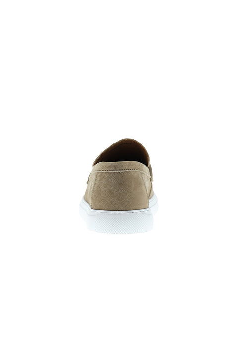 Medium Beige Casual Loafer Nubuck Leather Shoes