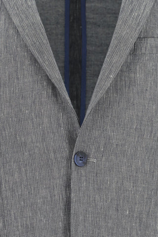  Orta Lacivert 7 Drop Super Slim Fit Eksra Dar Kesim Keten Karışımlı Beli Lastikli İpli Takım Elbise