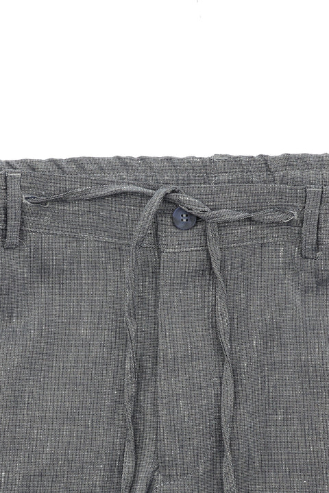 Medium Navy 7 Drop Slim Fit Linen Blend Elasticated Waist Drawstring Suit