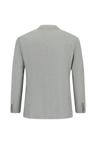  Orta Gri 7 Drop Slim Fit Dar Kesim Keten Karışımlı Sivri Yaka Kruvaze Takım Elbise