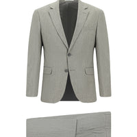 Medium Grey 7 Drop Slim Fit Linen Blend Suit