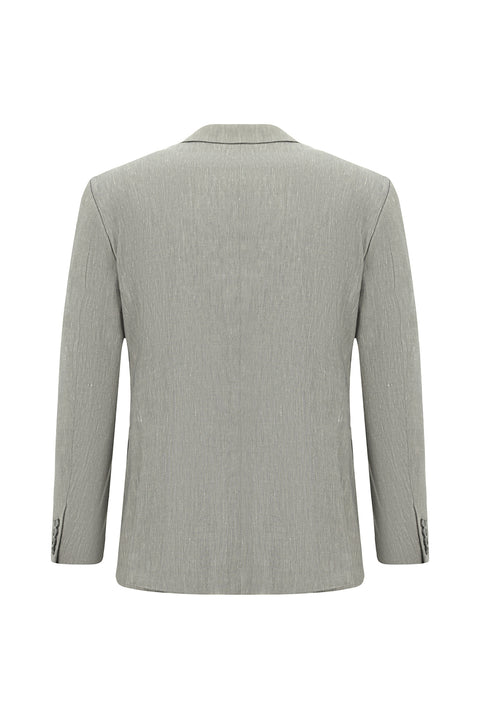 Medium Grey 6 Drop Regular Fit Linen Blend Suit