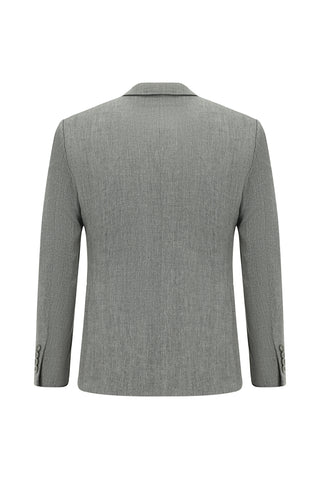  Orta Füme 7 Drop Super Slim Fit Eksra Dar Kesim Keten Karışımlı Spor Takım Elbise