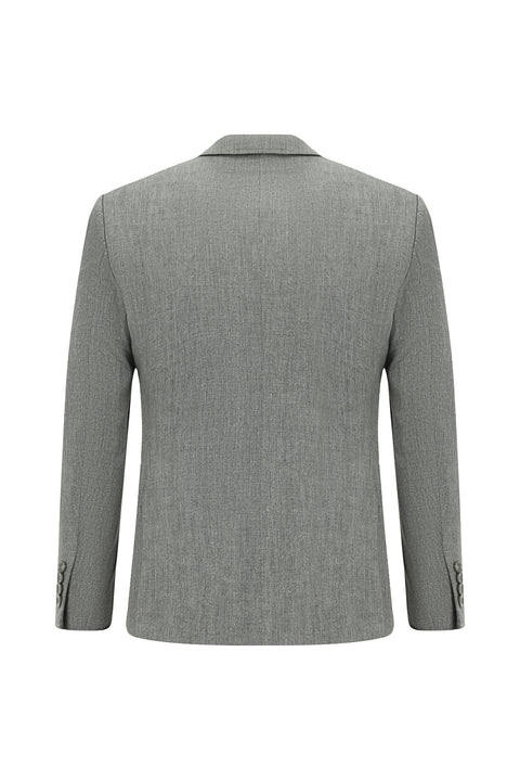Medium Gray 7 Drop Super Slim Fit Extra Narrow Cut Linen Blend Sport Suit