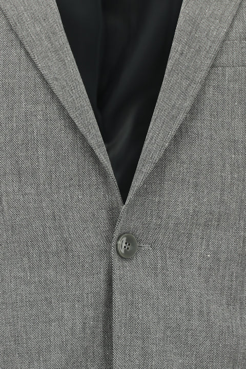 Medium Gray 7 Drop Super Slim Fit Extra Narrow Cut Linen Blend Sport Suit