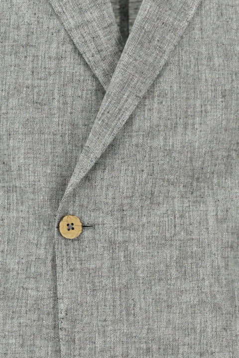Light Grey 6 Drop Regular Fit Linen Blend Double-Breasted Suit