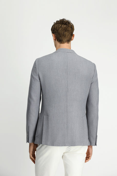 Medium Grey 6 Drop Regular Fit Standard Cut Lycra Patterned Sport Jacket
