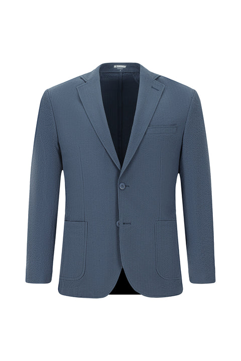 Indigo Techno-Line 6 Drop Regular Fit Standard Cut Patterned Waffle Sport Jacket