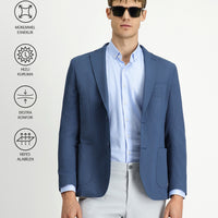 Indigo Techno-Line 6 Drop Regular Fit Standard Cut Patterned Waffle Sport Jacket