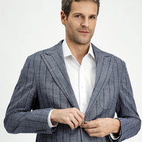 Dark Gray 6 Drop Regular Fit Striped Lycra Sport Jacket