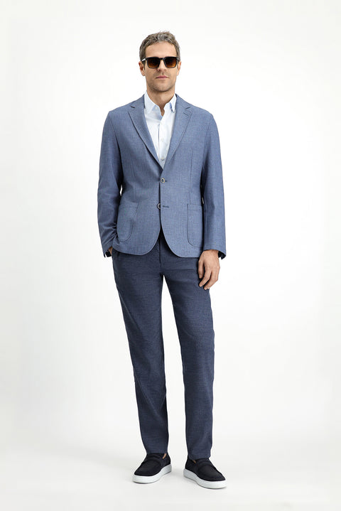 Dark Blue 4 Drop Relaxed Fit Casual Sport Jacket