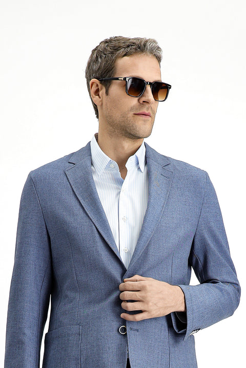 Dark Blue 4 Drop Relaxed Fit Casual Sport Jacket