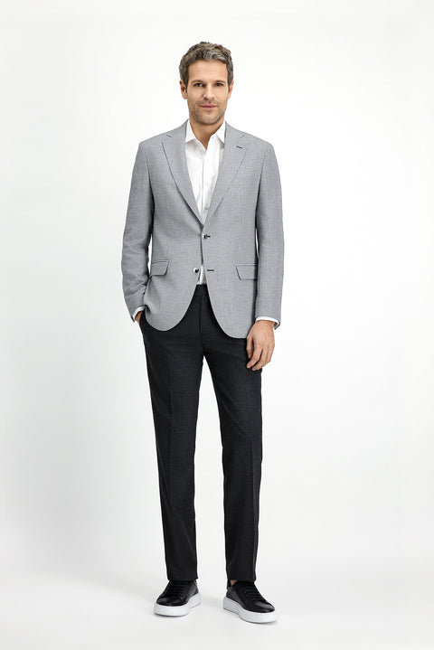 Black 6 Drop Regular Fit Standard Cut Classic Jacket
