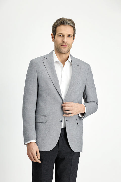 Black 6 Drop Regular Fit Standard Cut Classic Jacket
