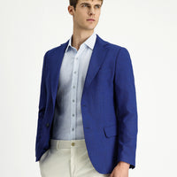Navy Blue 6 Drop Regular Fit Standard Cut Classic Patterned Jacket