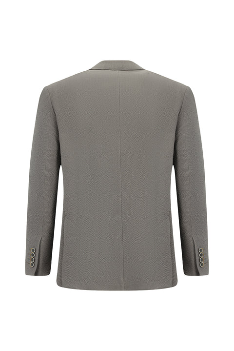 Medium Mink 4 Drop Relaxed Fit Casual Cut Sport Waffle Jacket