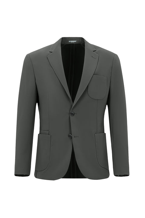 Dark Gray Techno-Line 7 Drop Super Slim Fit Extra Narrow Cut Lycra Jacket