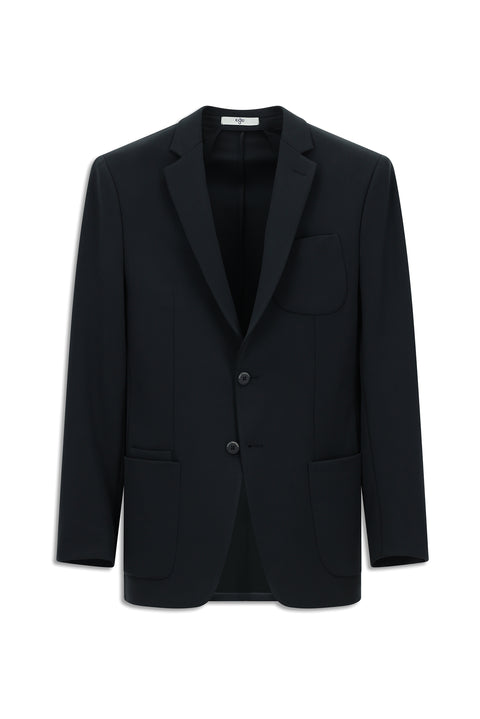 Dark Navy Techno-Line 6 Drop Regular Fit Standard Cut Lycra Stretch Jacket