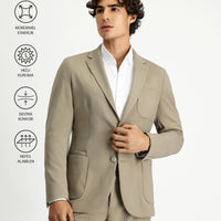 Medium Mink Techno-Line 7 Drop Super Slim Fit Extra Narrow Cut Lycra Jacket