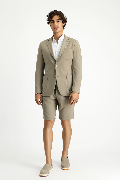 Medium Mink Techno-Line 7 Drop Super Slim Fit Extra Narrow Cut Lycra Jacket