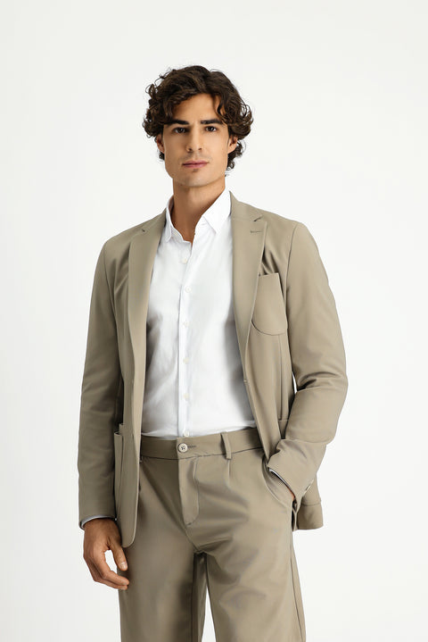Medium Mink Techno-Line 7 Drop Super Slim Fit Extra Narrow Cut Lycra Jacket