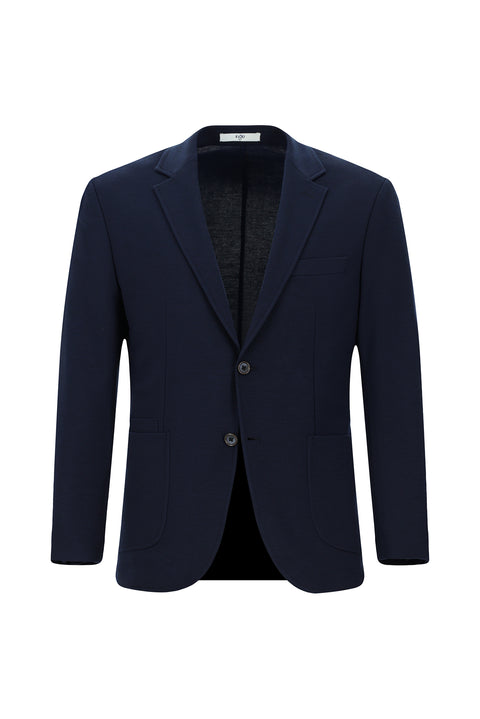 Dark Navy 6 Drop Regular Fit Standard Cut Lycra Sport Jacket
