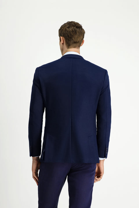 Dark Navy 7 Drop Super Slim Fit Extra Narrow Cut Lycra Sport Jacket