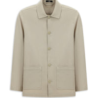 Light Beige 6 Drop Regular Fit Standard Cut Cotton Lycra Stretch Sport Jacket