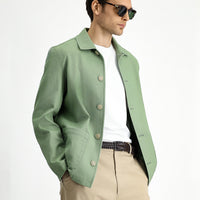 Light Green 6 Drop Regular Fit Standard Cut Cotton Lycra Stretch Sport Jacket