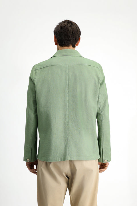 Light Green 6 Drop Regular Fit Standard Cut Cotton Lycra Stretch Sport Jacket